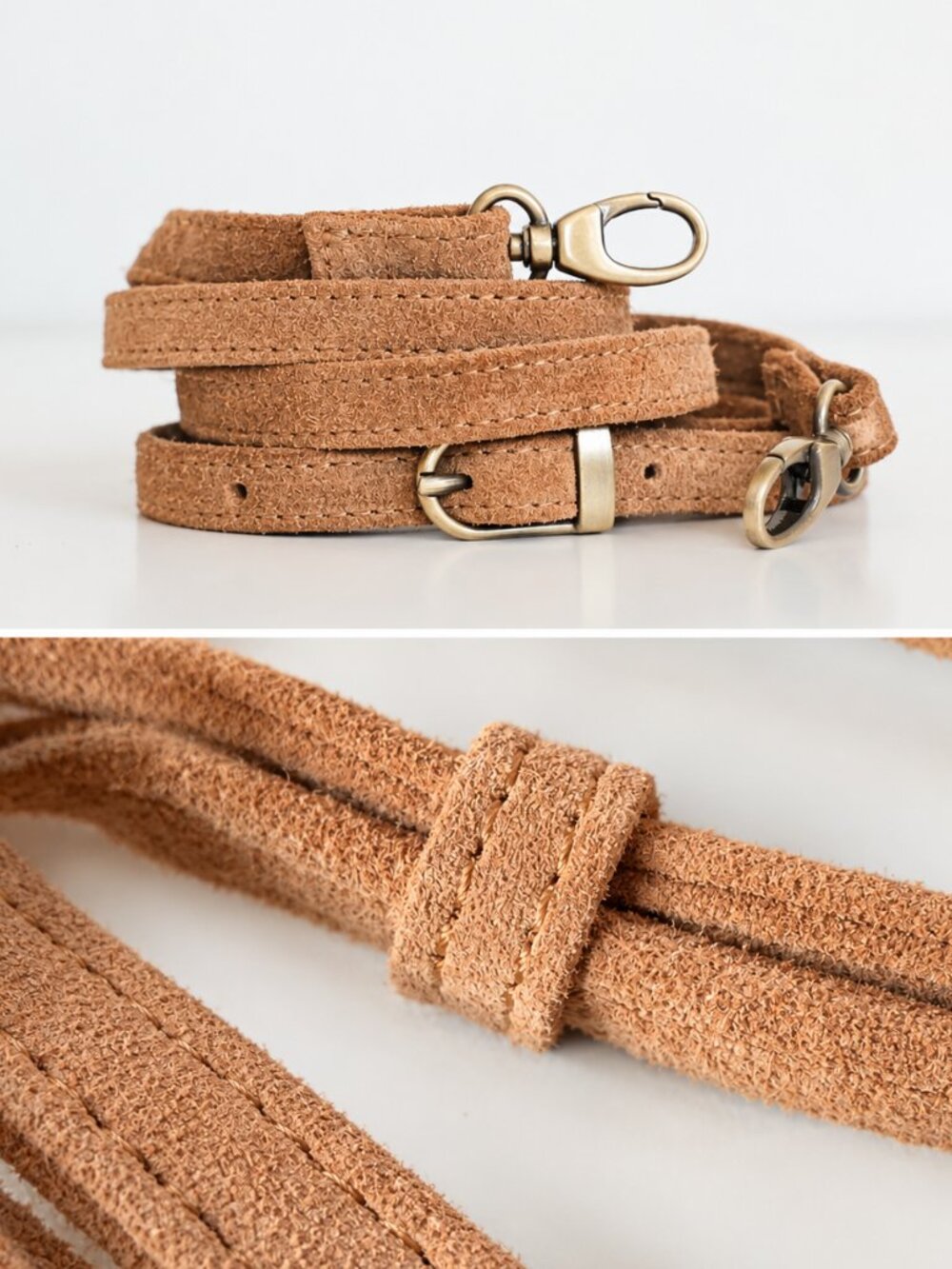 Bembien Adjustable Crossbody Strap for Suede Bag - Copper Suede